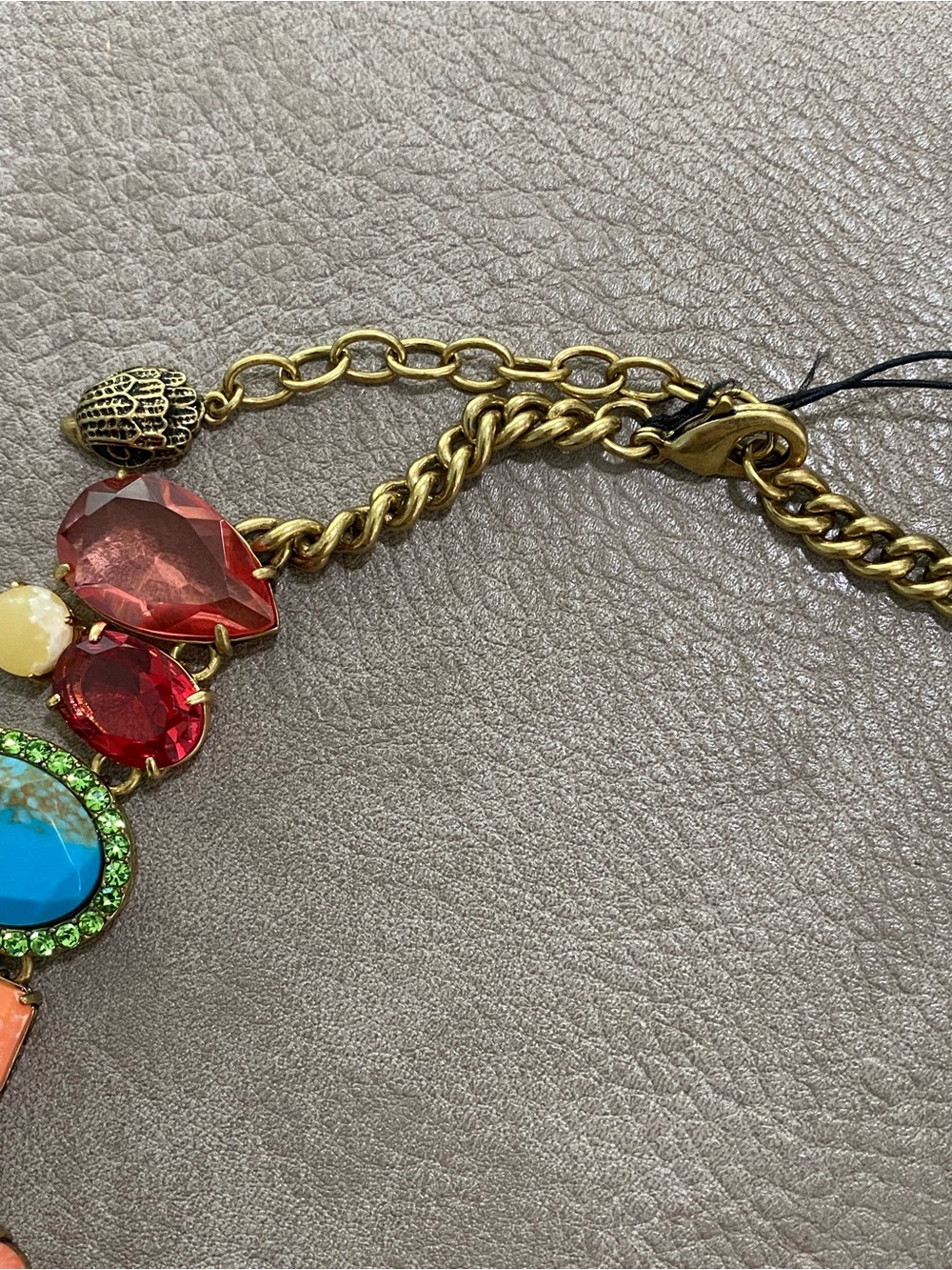 Kurt Geiger Multicolor Statement Necklace with Turquoise Accents - Picture 4 of 6